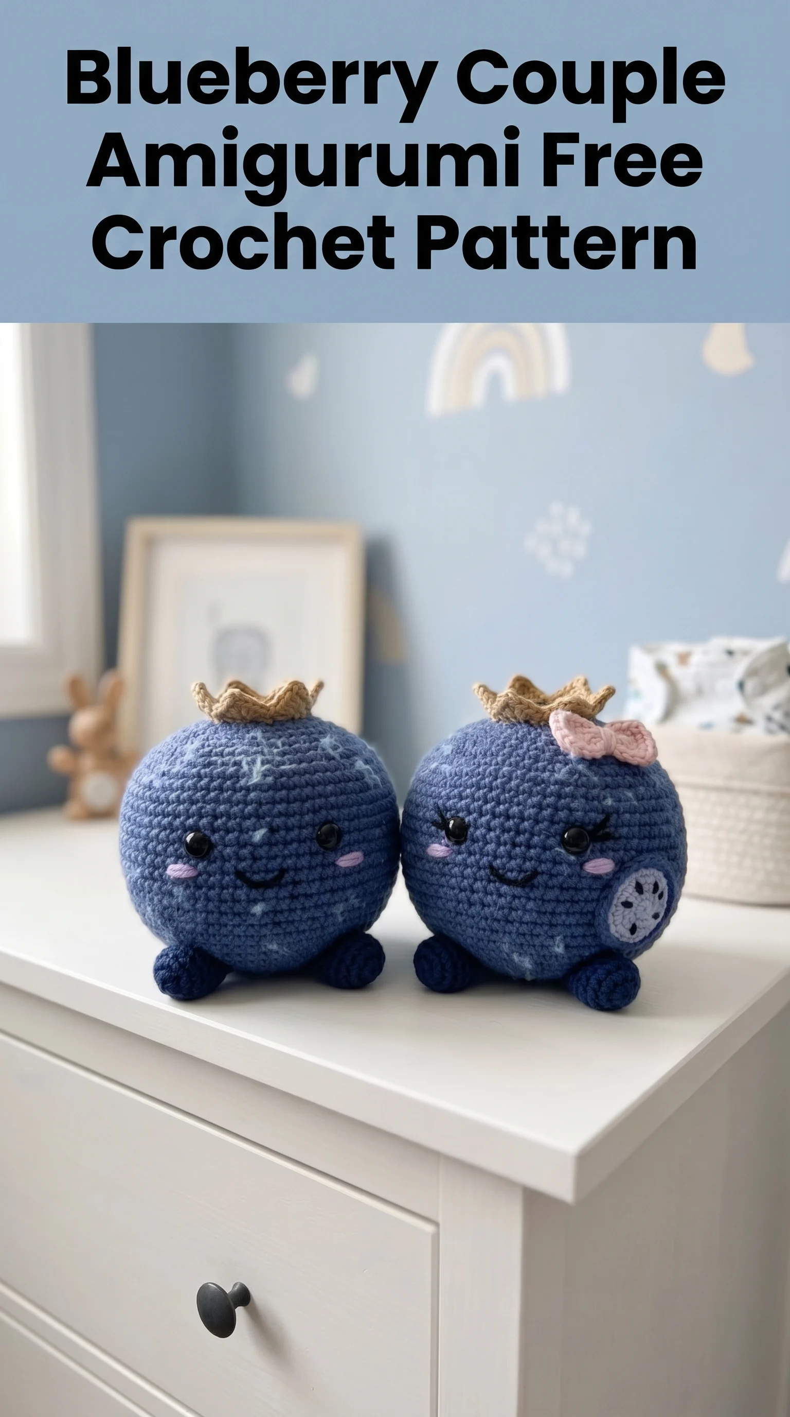 Blueberry Couple Amigurumi Free Crochet Pattern