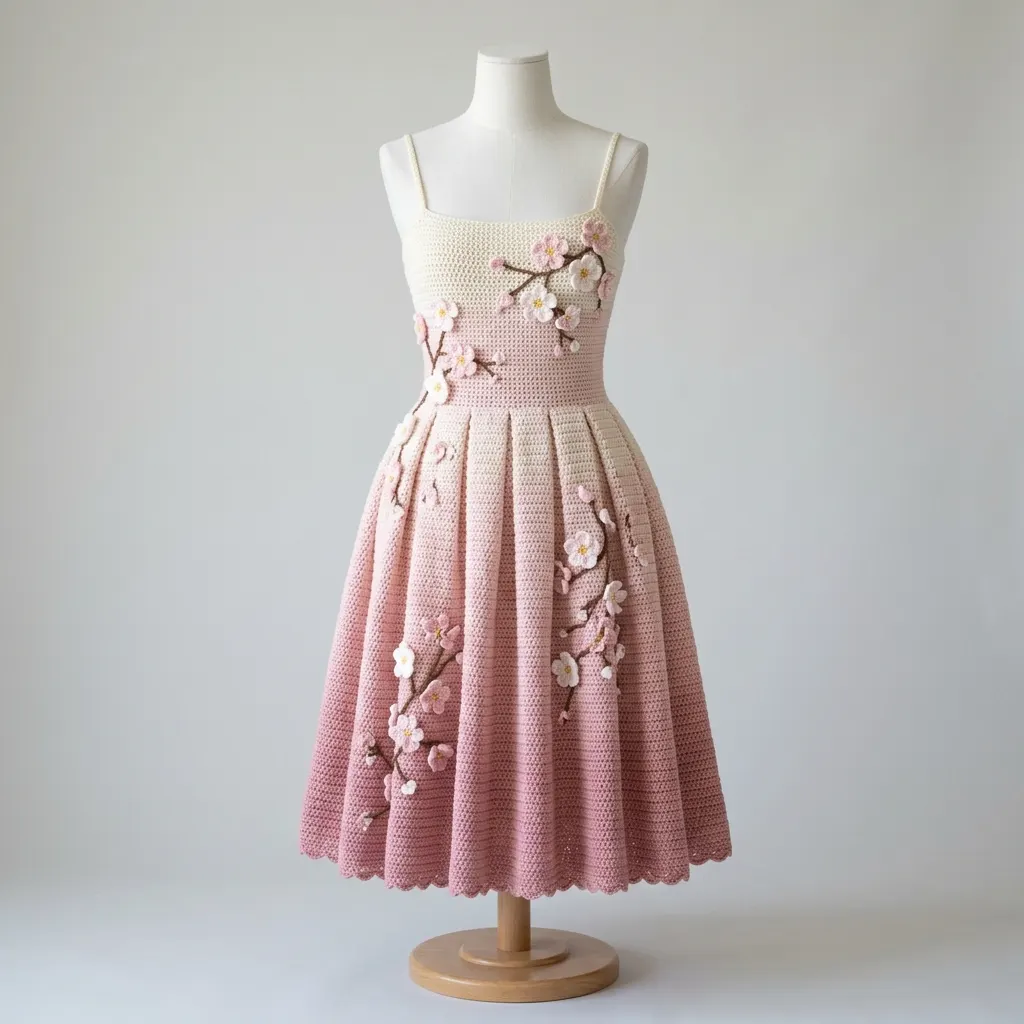 Cherry Blossom Spring Dress Crochet Pattern