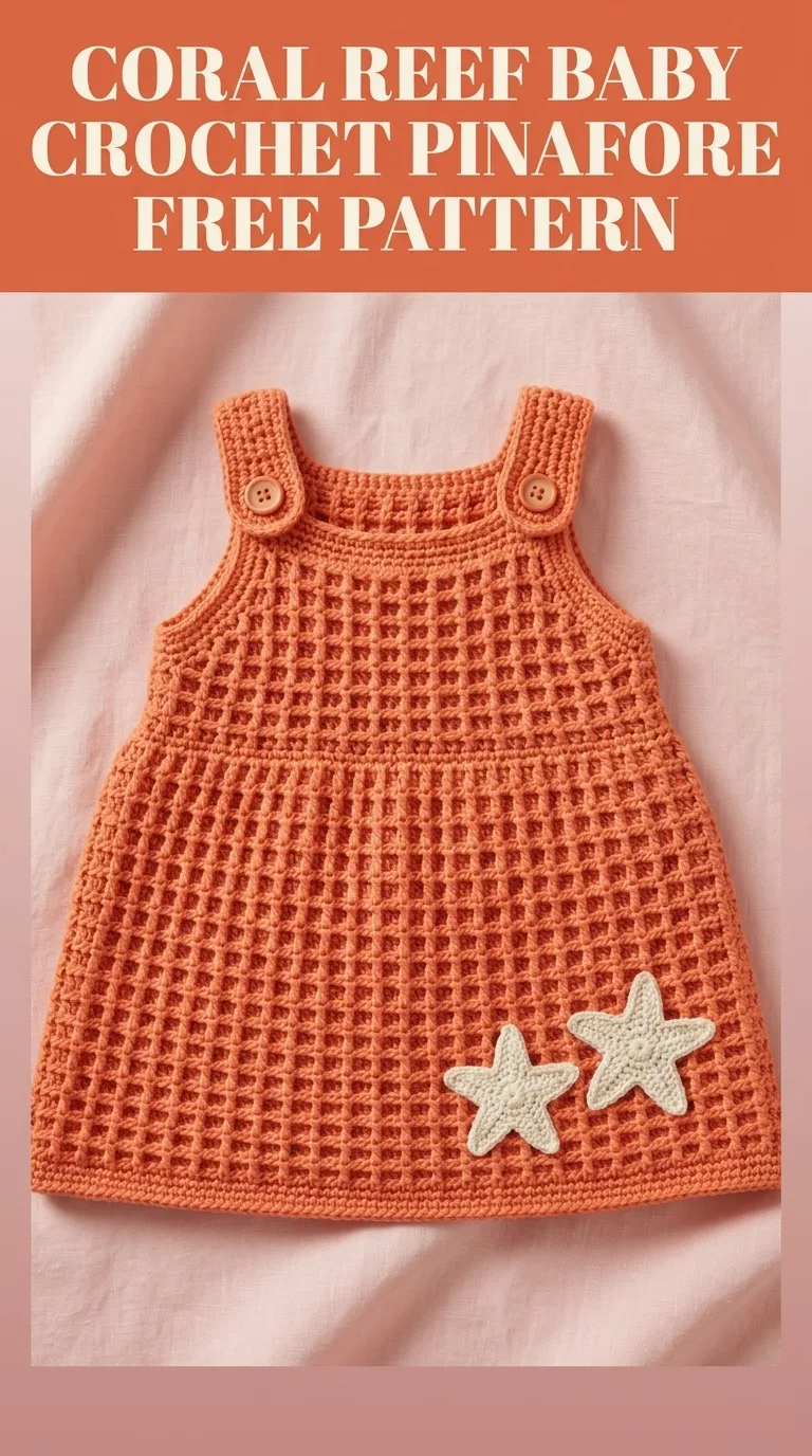 Coral Reef Baby Crochet Pinafore Free Pattern