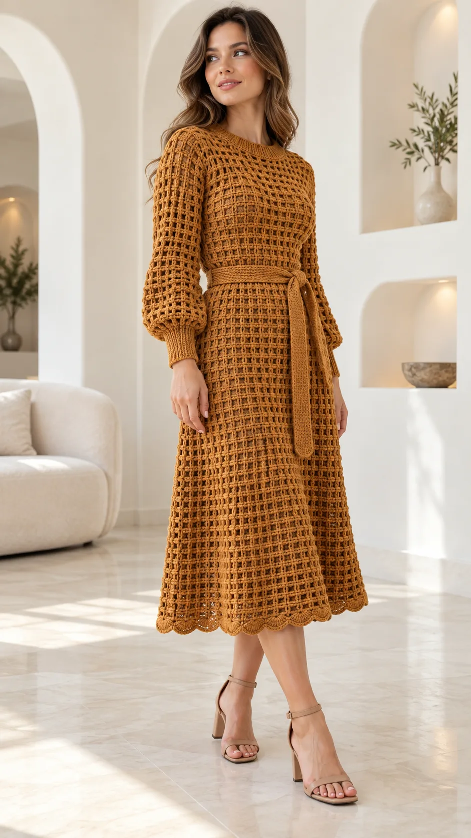 Honeycomb Amber Midi Dress Crochet Pattern