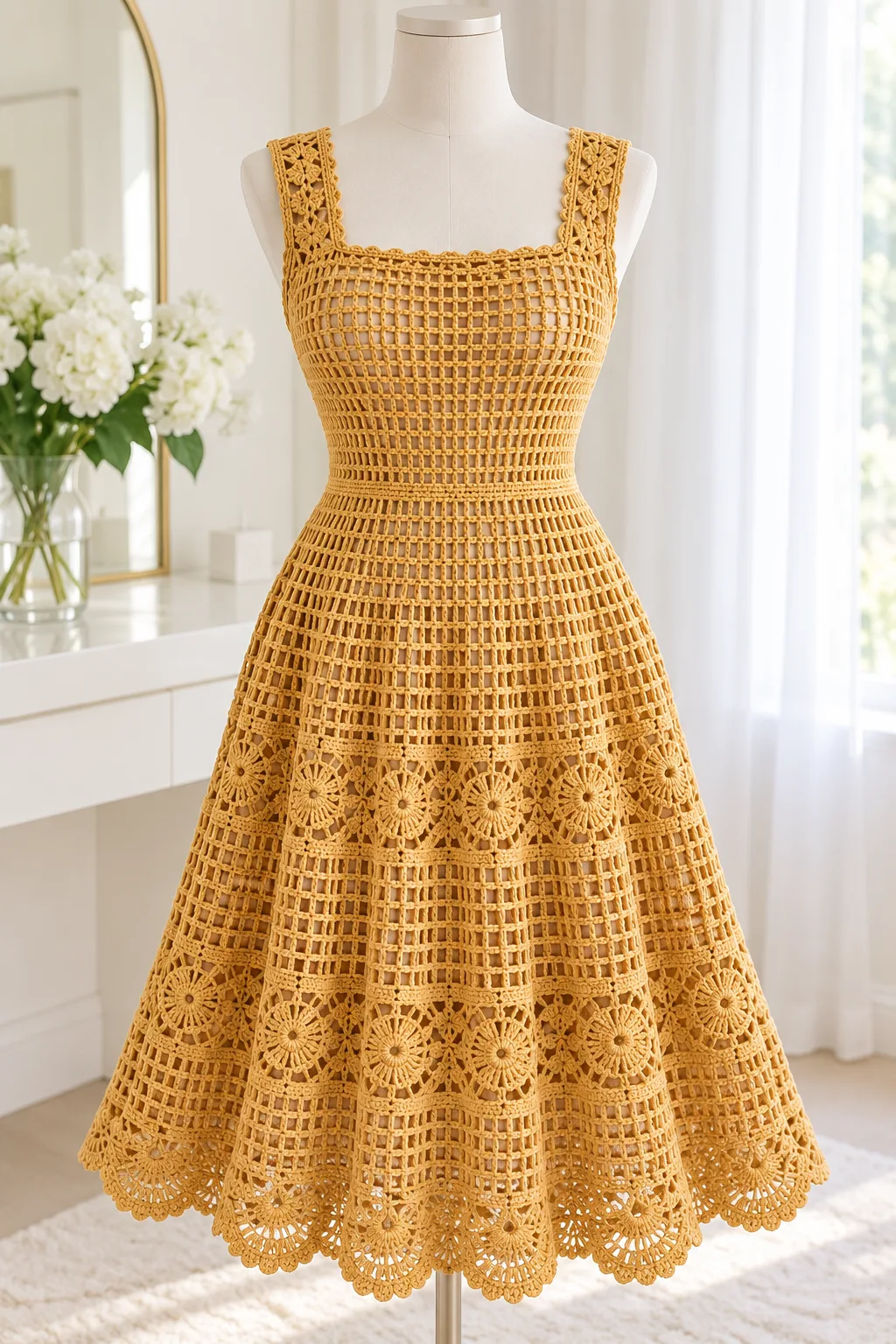 Honeycomb Summer Dress Crochet Pattern