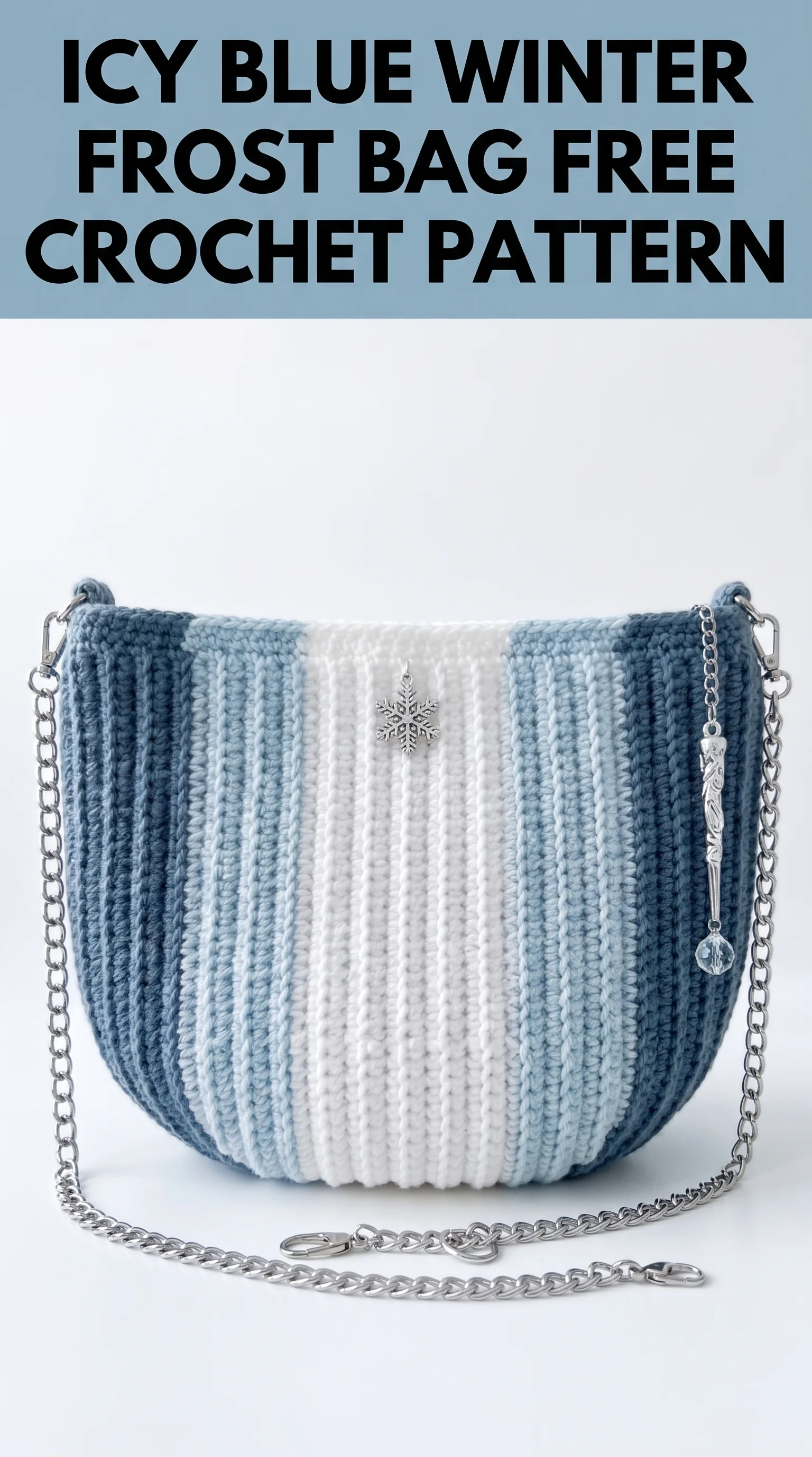 Icy Blue Winter Frost Bag Free Crochet Pattern