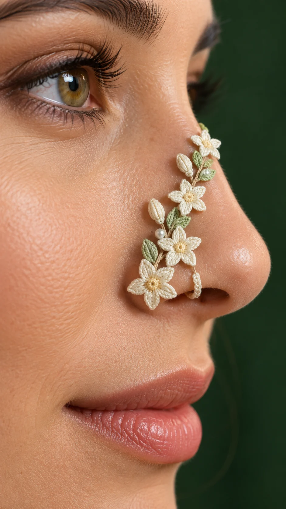 Ivory Jasmine Nose Cuff Crochet Pattern