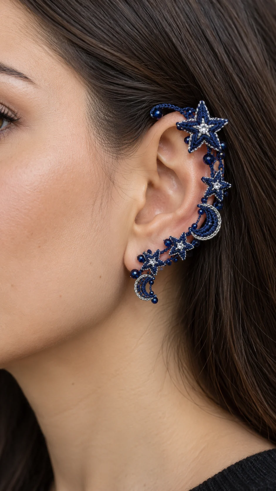 Midnight Star Ear Cuff Crochet Pattern