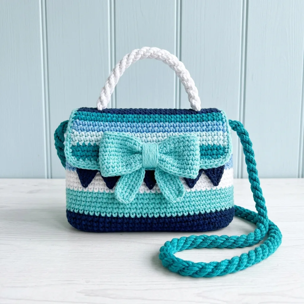 Ocean Breeze Bow Handbag Crochet Pattern