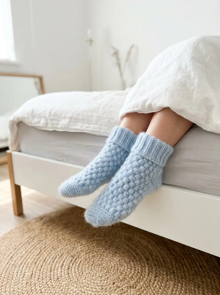 Powder Blue Cloud Soft Socks Free Crochet Pattern