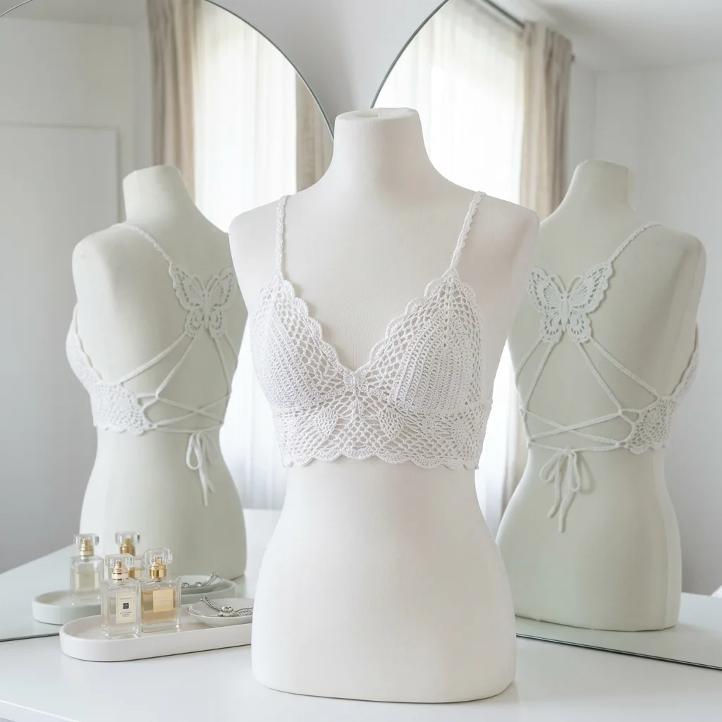 Snow White Elegant Bralette Crochet Pattern